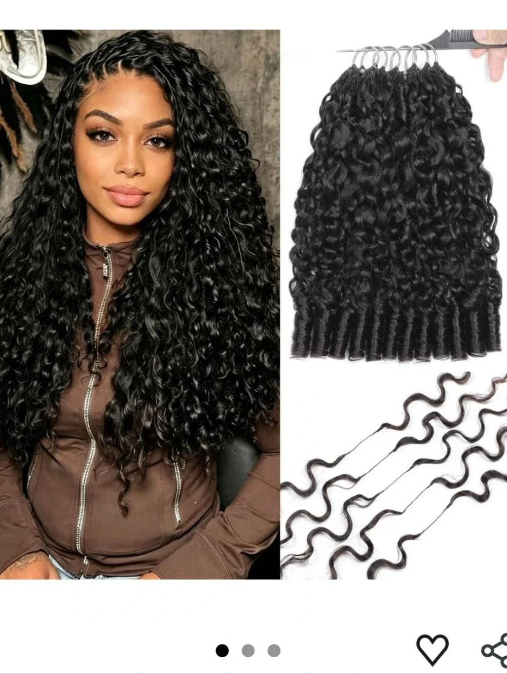 Feather Crochet Human Hair Burmese Curly 22 Inch 300g Knotless Pre‑Separated